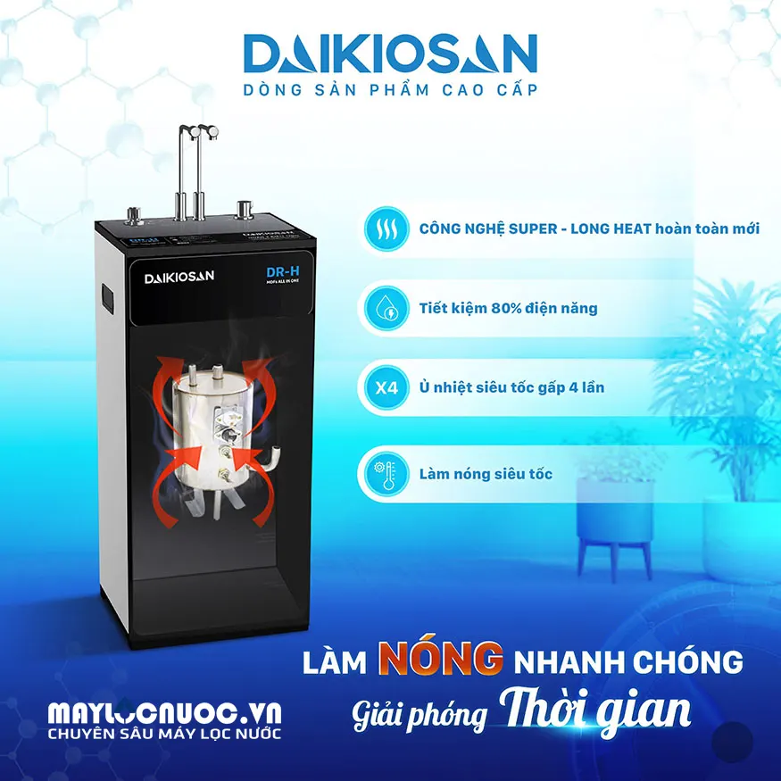 Máy lọc nước RO Dr.H nóng nguội lạnh 3D Daikiosan DN302